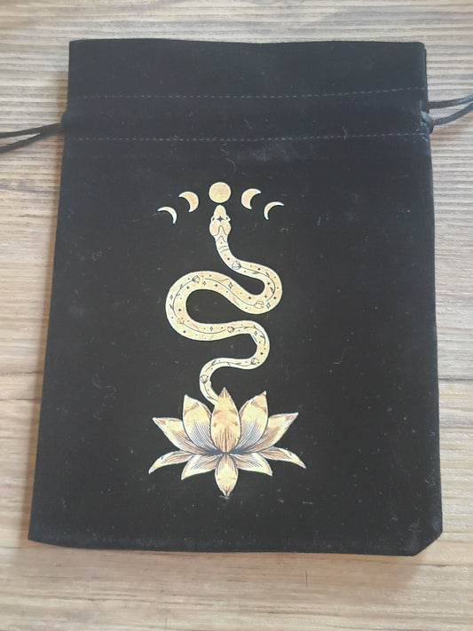 5" × 6" lotus flower velvet bag
