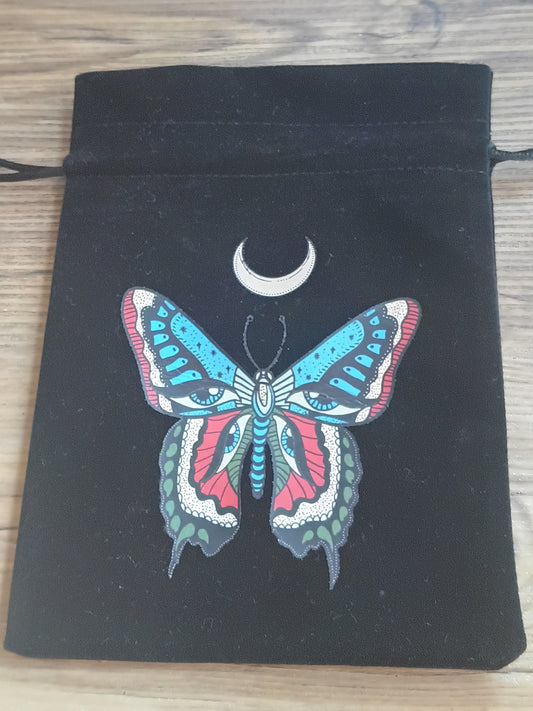 5" × 6" butterfly velvet bag